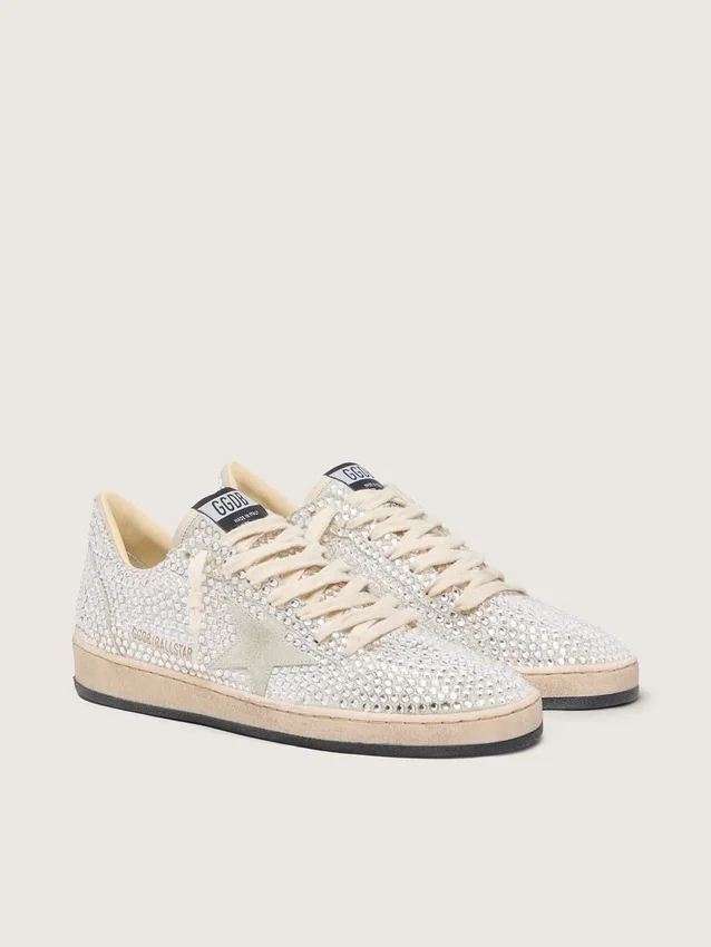 Ball Star para mujer con cristales Swarovski y estrella de gamuza gris