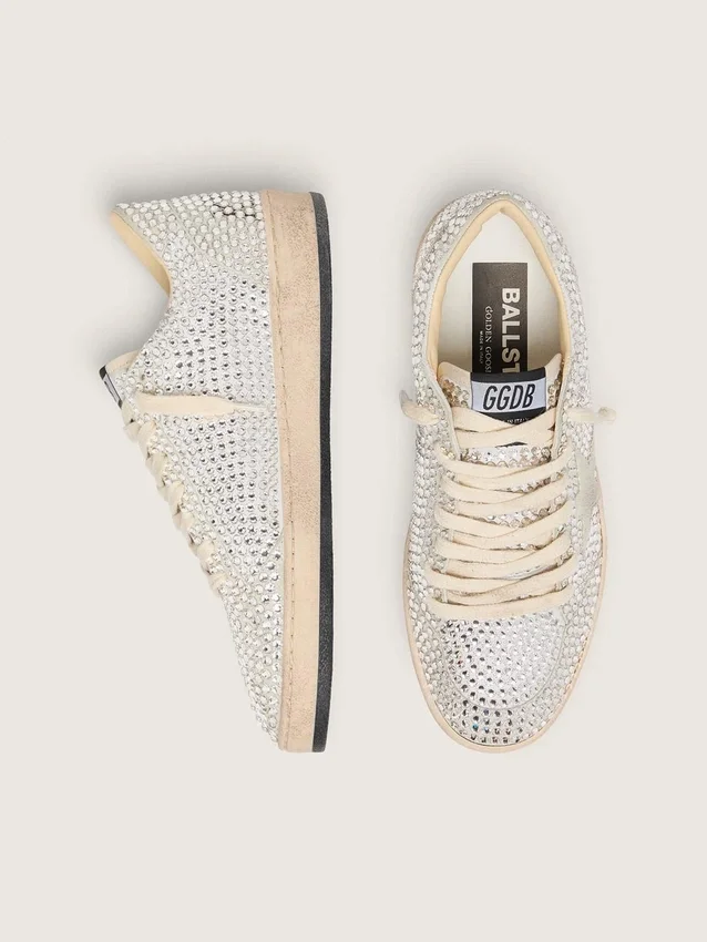 Ball Star para mujer con cristales Swarovski y estrella de gamuza gris