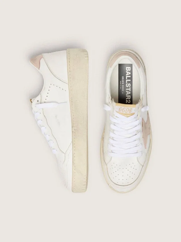 Ball Star para mujer con estrella de nubuck rosa y lengüeta en el talón