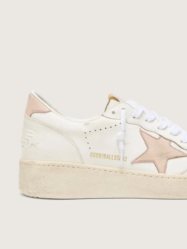Ball Star para mujer con estrella de nubuck rosa y lengüeta en el talón