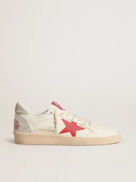 Ball Star para mujer de San Valentín con estrella de cuero rojo y letras rojas de Swarovski