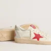 Ball Star para mujer de San Valentín con estrella de cuero rojo y letras rojas de Swarovski