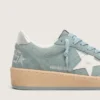 Ball Star para mujer en gamuza azul claro con estrella blanca