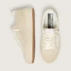 Ball Star para mujer en gamuza beige con estrella y lengüeta del talón de cuero blanco