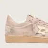 Ball Star para mujer en gamuza rosa polvo con estrella dorada metalizada