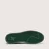 Ball Star para mujer en gamuza verde con estrella de cuero blanco y lengüeta en el talón