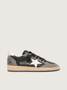 Ball Star para mujer en glitter con estrella de cuero y lengüeta metálica en el talón