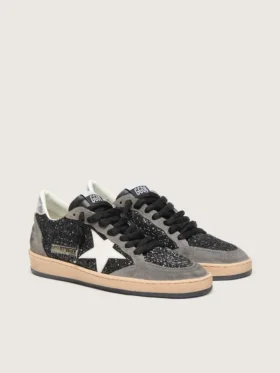 Ball Star para mujer en glitter con estrella de cuero y lengüeta metálica en el talón