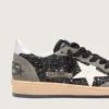 Ball Star para mujer en glitter con estrella de cuero y lengüeta metálica en el talón