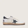Ball Star para mujer en napa con estrella negra y lengüeta negra en el talón