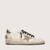 Zapatillas Ball Star Wishes para hombre con estrella de gamuza y lengüeta del talón de piel de potro con estampado de leopardo