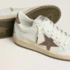 Ball Star Wishes para mujer en cuero blanco con estrella de cuero bronce metalizado