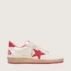 Ball Star Wishes para hombre en cuero blanco con una estrella roja y lengüeta en el talón