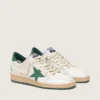 Ball Star Wishes para mujer en piel napa blanca con estrella y lengüeta del talón de piel verde
