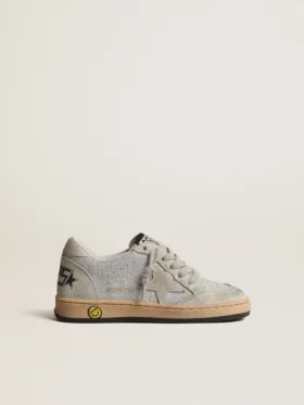 Ball Star Young con purpurina y inserciones de gamuza gris hielo