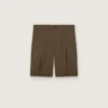 Bermudas de gabardina de lana para hombre