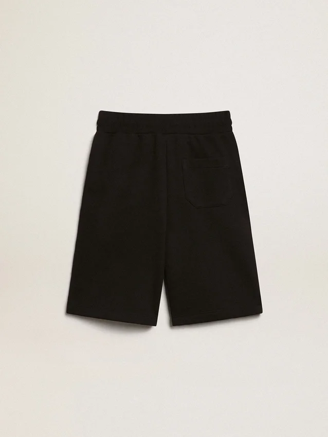Bermudas negras para niños con estrellas blancas