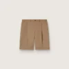 Bermudas para hombre de algodón beige