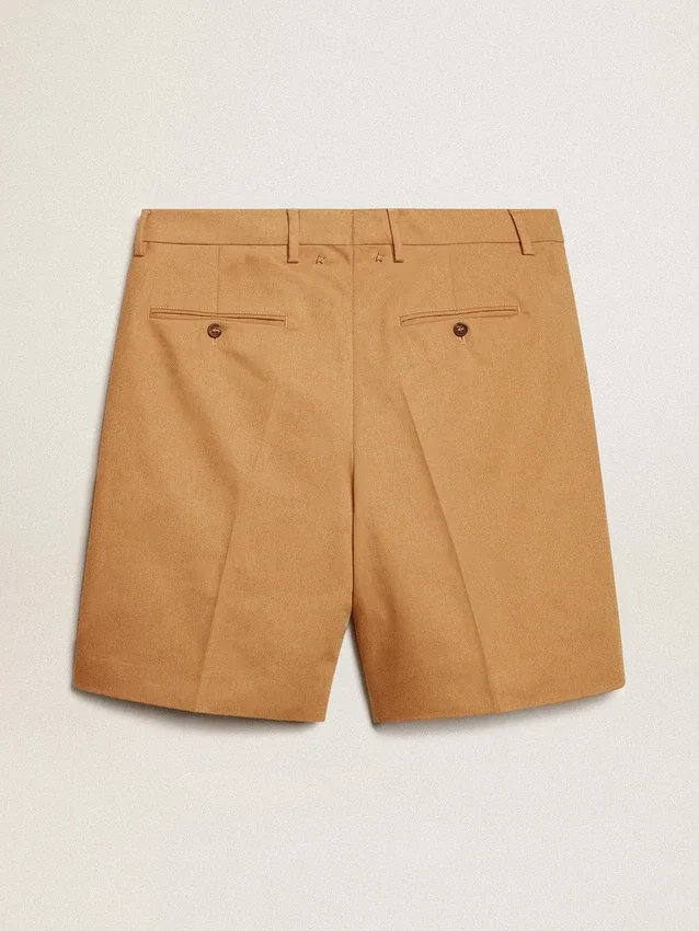 Bermudas para hombre de algodón beige