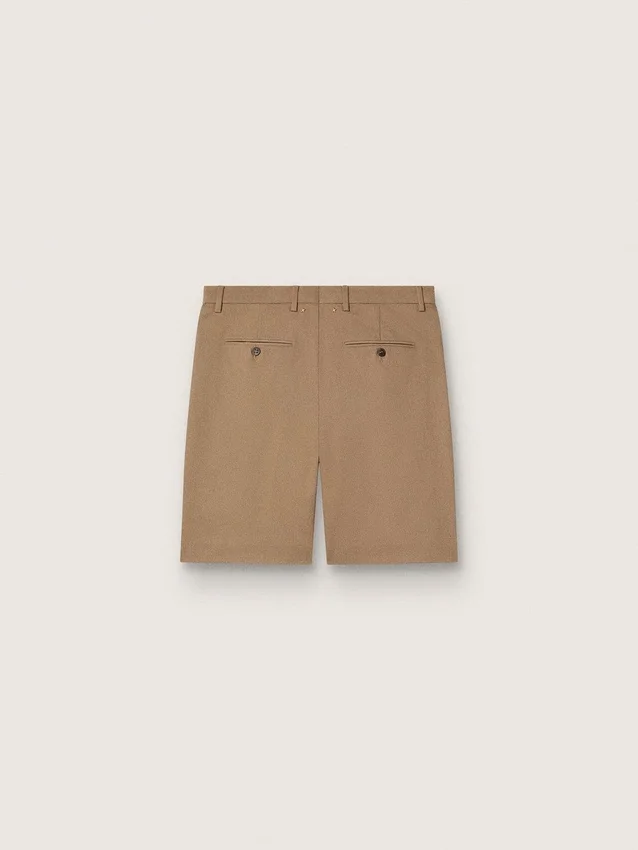 Bermudas para hombre de algodón beige