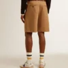 Bermudas para hombre de algodón beige