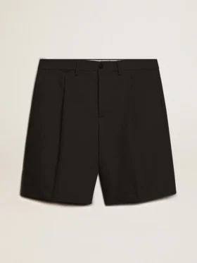 Bermudas para hombre de algodón negro