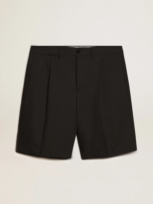 Bermudas para hombre de algodón negro