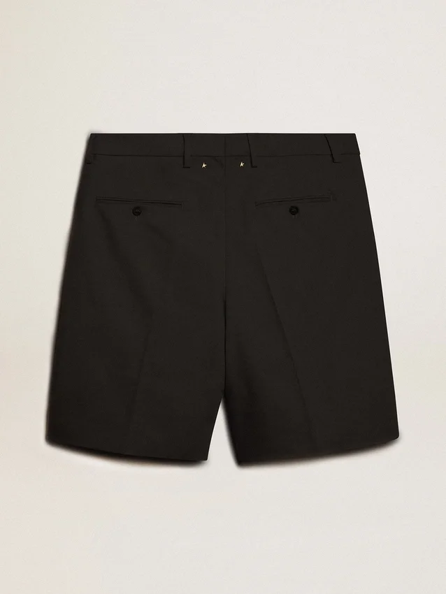 Bermudas para hombre de algodón negro