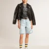 Bermudas para mujer en denim con efecto desgastado