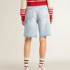 Bermudas para mujer en denim con efecto desgastado