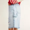 Bermudas para mujer en denim con efecto desgastado