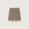 Bermudas unisex de punto en gris paloma