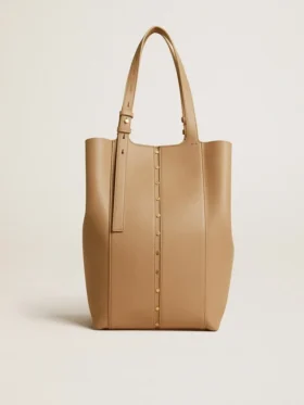 Bolso 24/7 North South en cuero color capuchino con asas ajustables