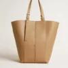 Bolso 24/7 North South en cuero color capuchino con asas ajustables
