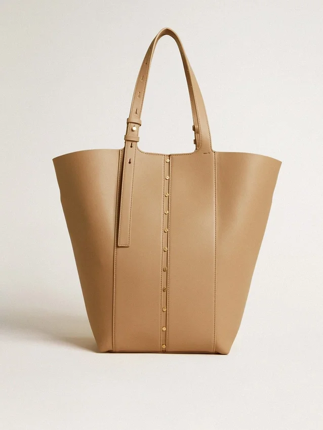 Bolso 24/7 North South en cuero color capuchino con asas ajustables