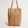 Bolso 24/7 North South en cuero color capuchino con asas ajustables