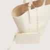 Bolso 24/7 North South en cuero color mantequilla con asas ajustables
