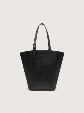 Bolso 24/7 North South en cuero negro con asas ajustables