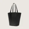 Bolso 24/7 North South en cuero negro con asas ajustables