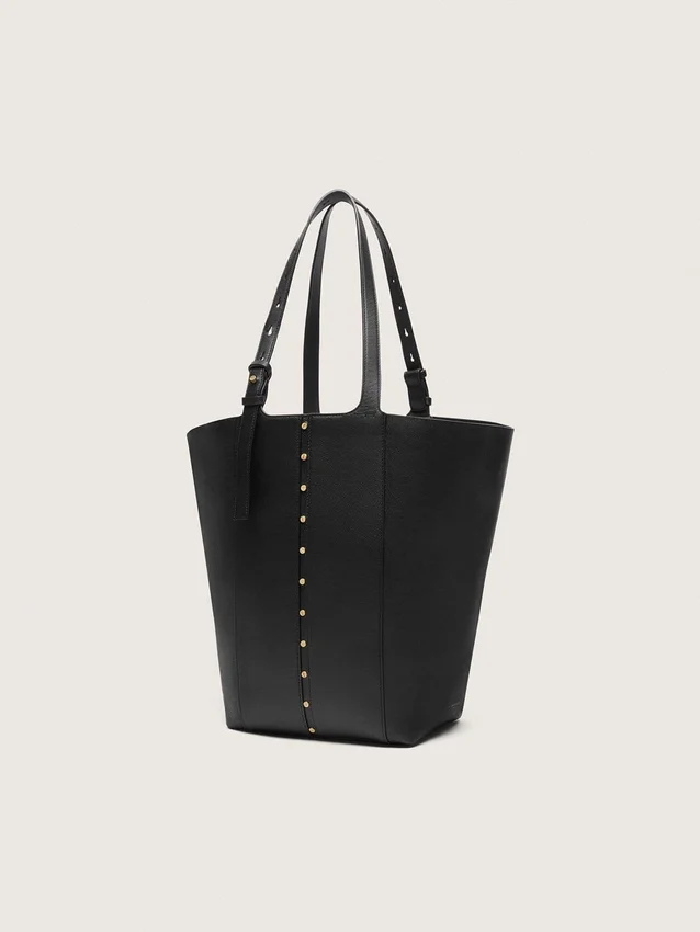 Bolso 24/7 North South en cuero negro con asas ajustables