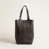 Bolso 24/7 North South en cuero negro con asas ajustables