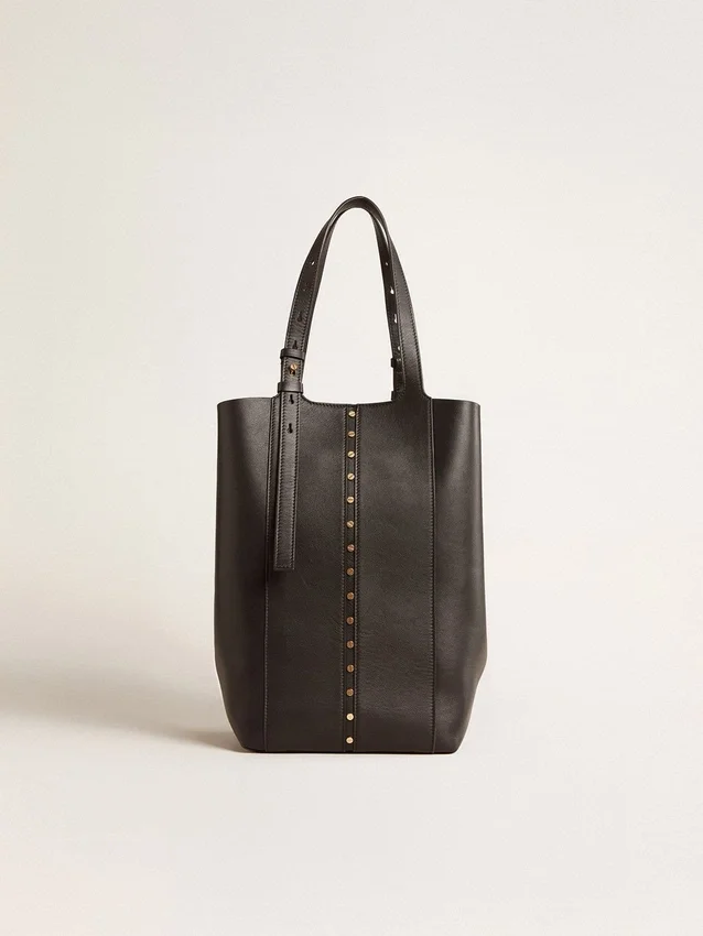 Bolso 24/7 North South en cuero negro con asas ajustables