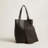 Bolso 24/7 North South en cuero negro con asas ajustables