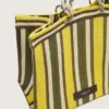 Bolso Spiaggina a rayas en amarillo, verde y marrón