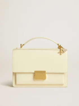 Bolso Venezia en piel de vacuno color mantequilla con doble dije