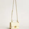 Bolso Venezia en piel de vacuno color mantequilla con doble dije
