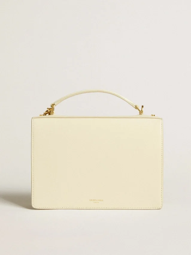 Bolso Venezia en piel de vacuno color mantequilla con doble dije
