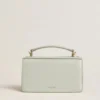 Bolso Venezia pequeño en piel repujada gris mineral con detalles dorados