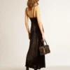 Bolso Vita en cuero envejecido negro con detalles dorados