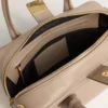 Bolso Vita en piel color topo con detalles dorados